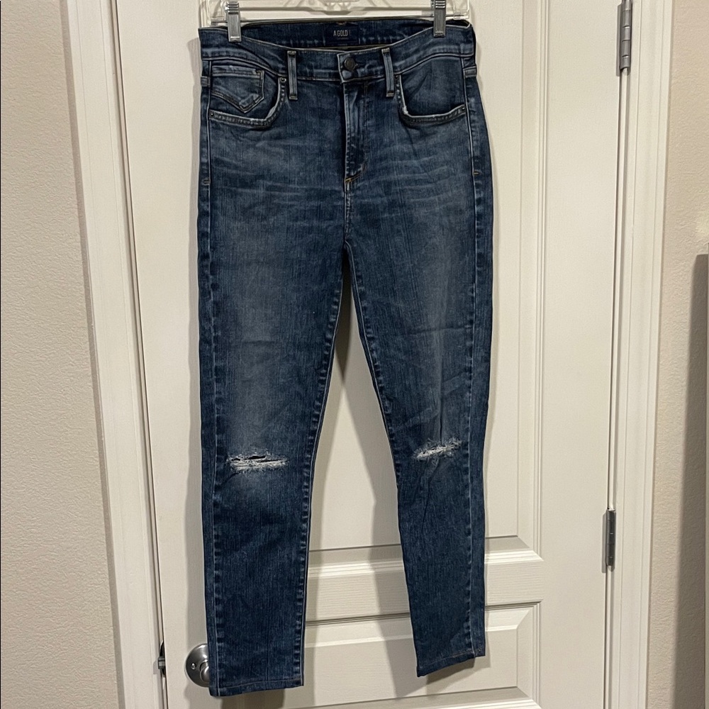 A Gold E Sophie Women’s Dark Blue Distressed Jeans
